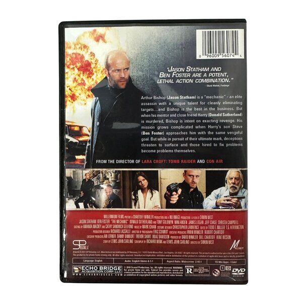 The Mechanic Jason Statham Ben Foster Donald Sutherland 2011 DVD Echo Bridge R - Picture 2 of 6